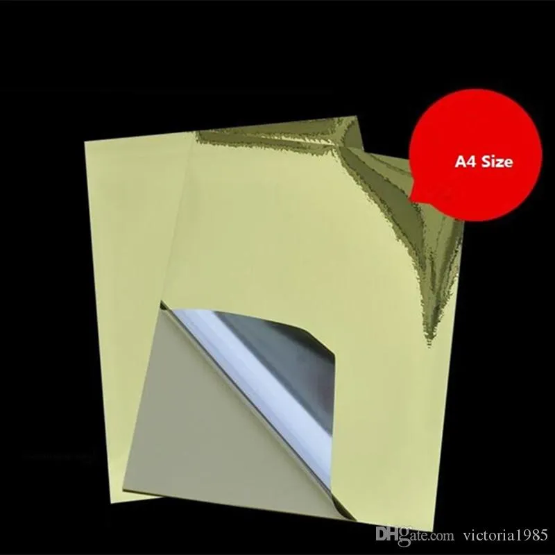 Wholesale 50SheetsA4 Self Adhesive Silver Aluminum Foil Printing Paper