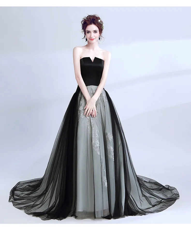 Black and white wedding dresses 2019 on sale