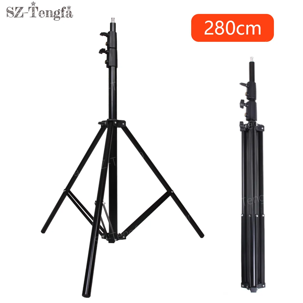 Freeshipping 280 cm Stüdyo Flaş Işık Standı Tripod Ajustable Fotoğraf Stüdyosu Aksesuarları Softbox Fotoğraf Video Aydınlatma FlashGun Lambaları Için