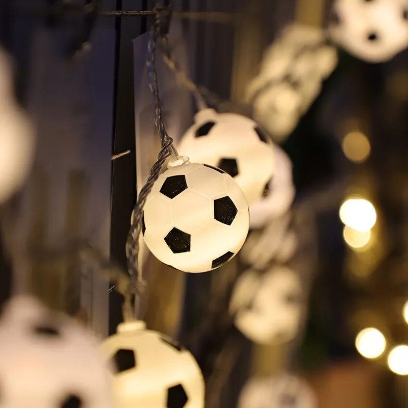 LED Soccer Ball Strings Light Battery Powered LED Football String Light for Christmas Holiday Wedding Garden Decoration Lighting