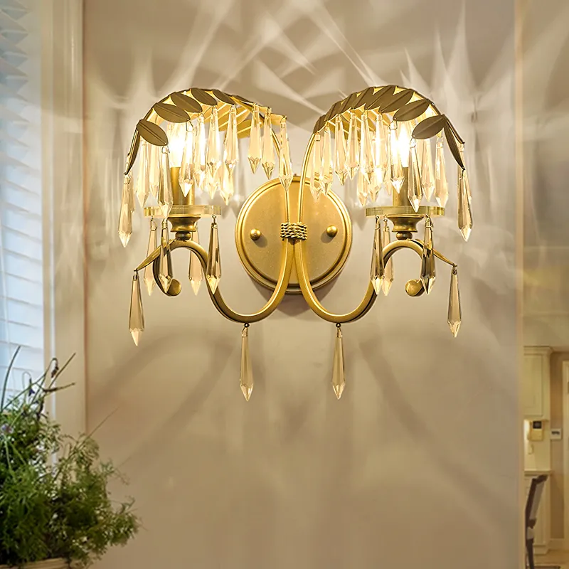 Applique Murale Vintage Hofstein - Blanc/Marron, Tissu - Lampe Corridor/chambre - 1 Ampoule