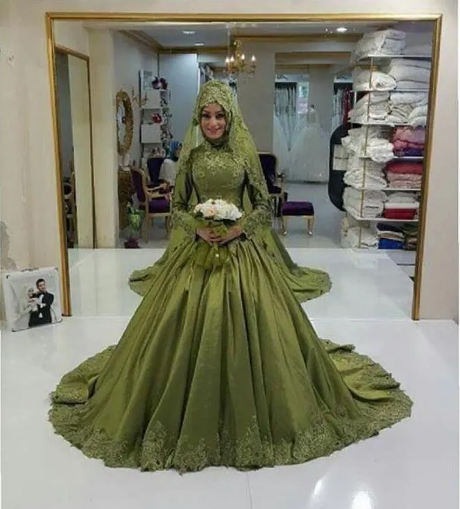 Mariage Lace Muslim Wedding Dress, Green A Line Gown... From Missweddingdress, $123.24 | DHgate.Com Mariage Lace Muslim Wedding Dress, Green A Line Gown... From Missweddingdress, $123.24 | DHgate.Com