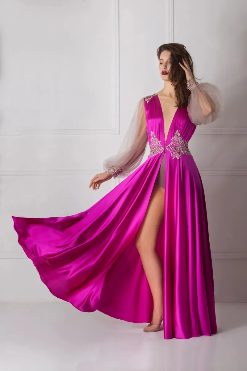 knee length dresses for ladies White Negligee Set main image 1
