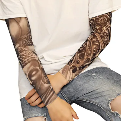Tattoo Stretched Arm Sleeve Outdoor Sport Riding Football Leg