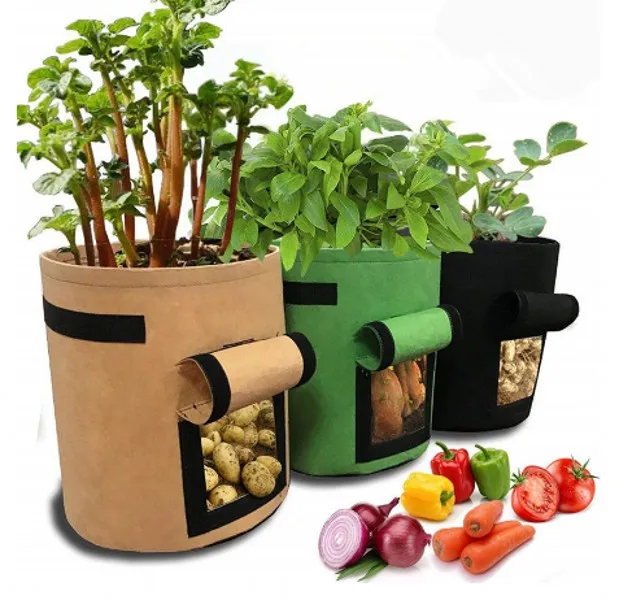 식물 성장 가방 홈 정원 감자 온실 야채 심기 가방 보습 jardin 수직 정원 성장 가방 묘목 냄비