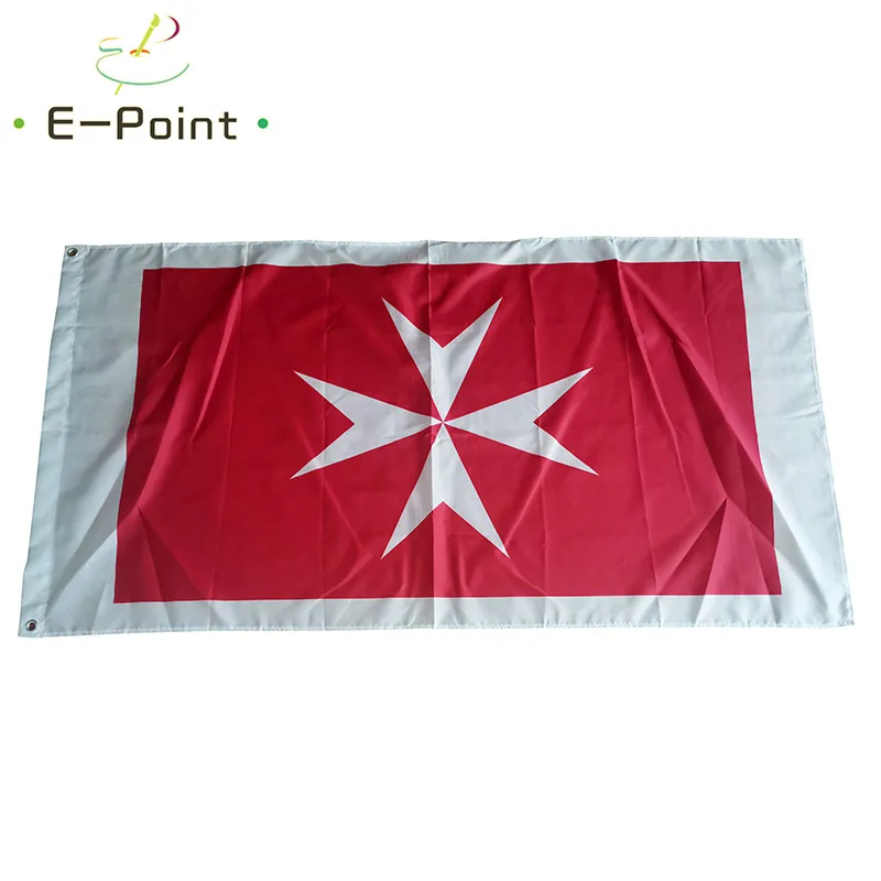 Cywilna Ensign of Malta Flag 3 * 5 stóp (90 cm * 150 cm) Poliester Flaga Dekoracji Transparent Latający Dom Ogród Flaga Świąteczne Prezenty