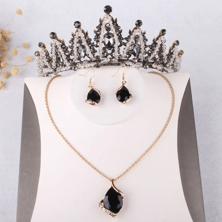 Baroque Bronze Bridal Bridal Party Jewelry Sets With Necklace