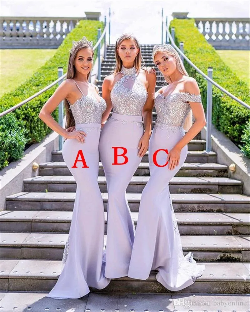 mauve mermaid bridesmaid dresses KissProm