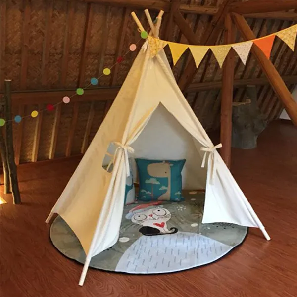 Tente de Jeux pour Enfants Cabane de Style Princesse en Coton