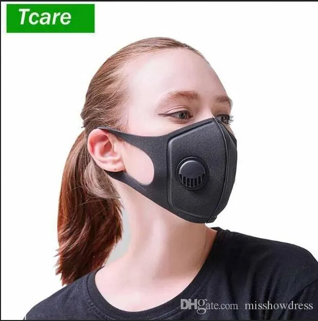 Unisex Sponge Dustproof PM2.5 Pollution Half Face Mouth Mask with Respirator Breath Wide Straps Washable Reusable Muffle Protective Masks