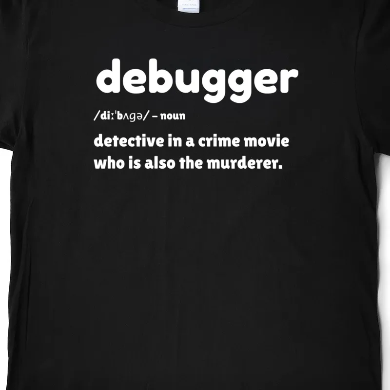 Divertido depurador Significado divertido Depurador Depuración divertida camiseta de manga corta de la calle O'Neck Tees impresa ocasional Tops