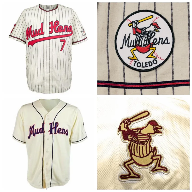 사용자 정의 Toledo Mud Hens 1965 홈 야구 유니폼 모든 이름 모든 번호 무료 배송 크기 S-4XL