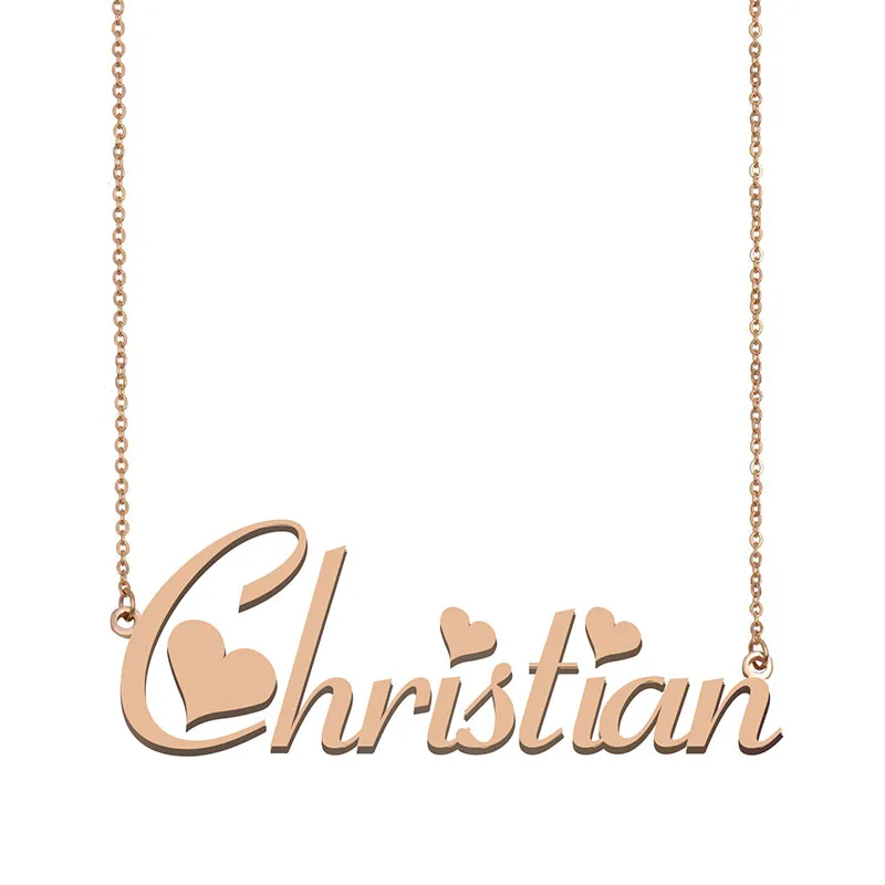 Christian name necklace clearance