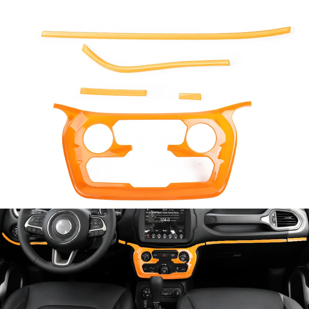 AIDLMBG Griglia Presa d'aria Stile Nero opaco Carbonio Accessori per la messa a punto degli esterni Ricambi per Jeep Per Renegade 2019-2023 (Matt Black