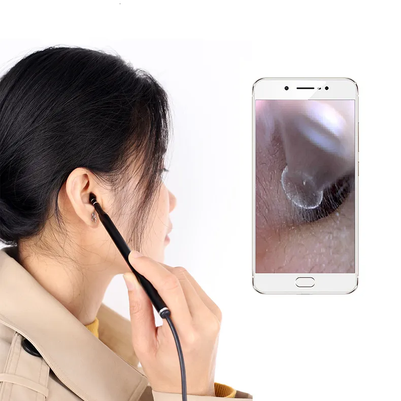 Android PC IOS ad alta risoluzione USB endoscopio otoscopio visione orecchio strumento di pulizia fotocamera endoscopio per uso medico