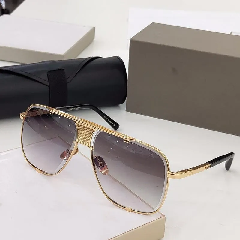 Новый Mach Classic Five Sunglass Men Sun Glasses Металлический винтажный стиль моды на открытом воздухе квадратная рама UV 400