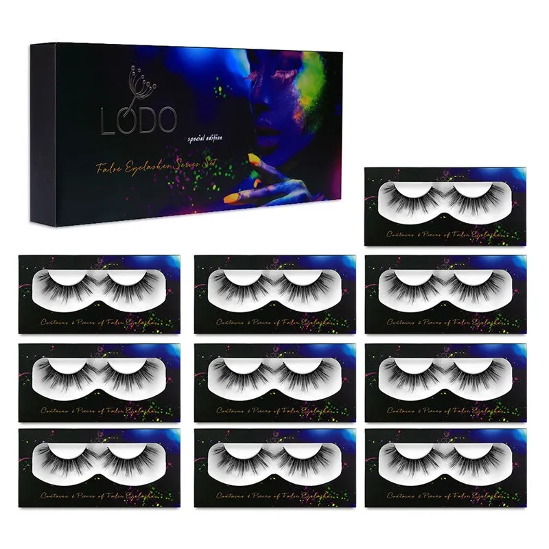 3d false eyelashes handgjorda 3d faux mink fransar lyx fullband fransar förlängning långa tjocka falska ögonfransar cilios