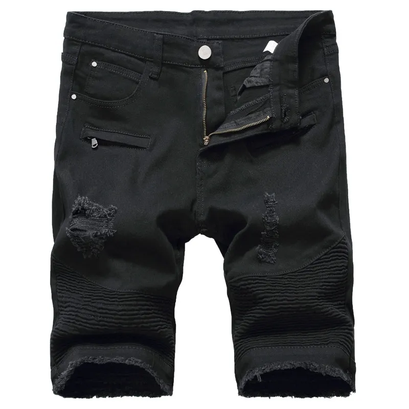 NOWOŚCI MENS MENS PROJEKTACJA JEANS MANS PLATED RUSPIRED DINSEK STROOKY Pięciopunktowe rozciąganie prostych motocyklowych dziury UK UK SI293J