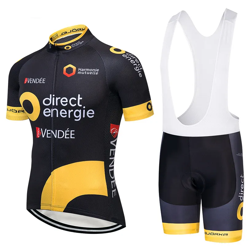 Fabriksdirektförsäljning 2020 Team Pro Direct Data Cycling Jersey Bibbs Shorts Suit Ropa Ciclismo Mens Summer Quick Dry Cyching Maillot Wear