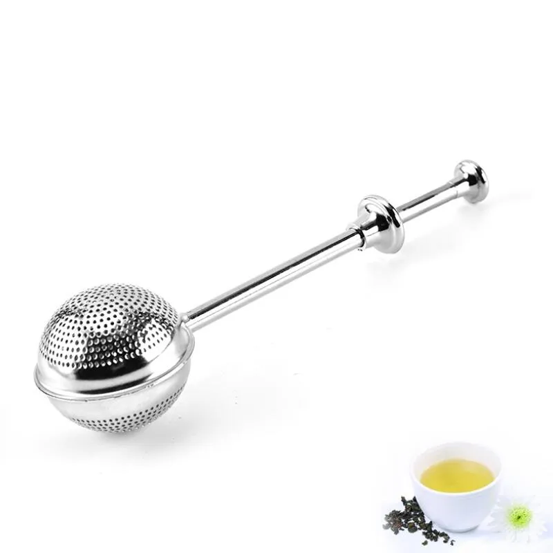 Infusore per tè con manico lungo in acciaio inossidabile ecologico, pallina da tè, teiera, durevole e resistente alla ruggine, Mr. Tea Strainer LX8894