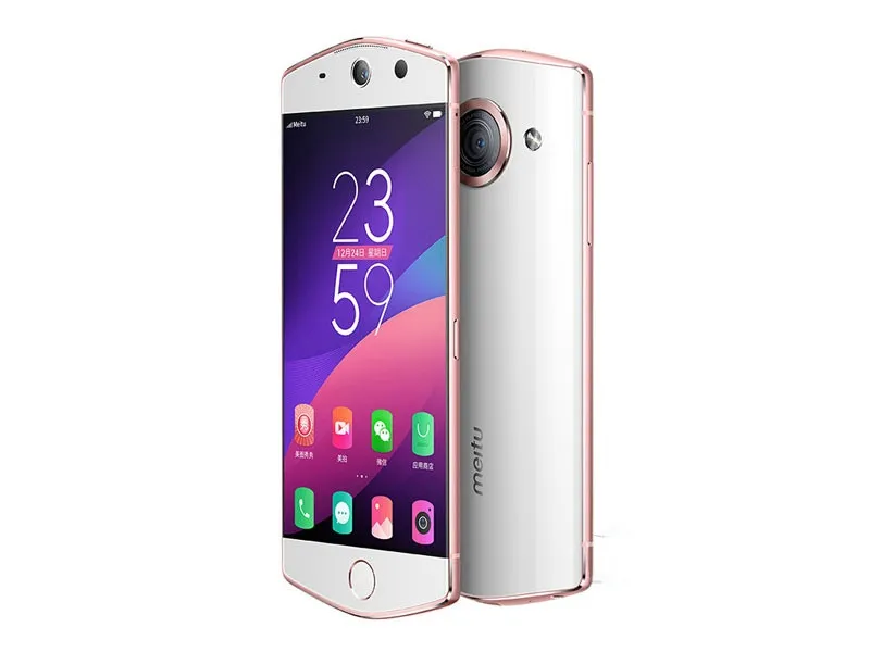 원래 Meitu M6S 4G LTE 휴대 전화 4기가바이트 RAM 64기가바이트 ROM MT6755 옥타 코어 안드로이드 5.0 "3D 곡선 유리 21MP 지문 ID 스마트 휴대 전화