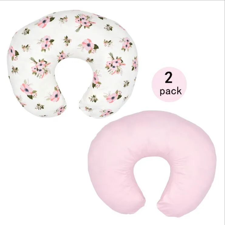 Nouveau-né bébé taie d'oreiller alimentation en forme de U maternité allaitement soutien infirmier enfants bébé oreillers enfant en bas âge fleur taie d'oreiller 2 pcs/lot