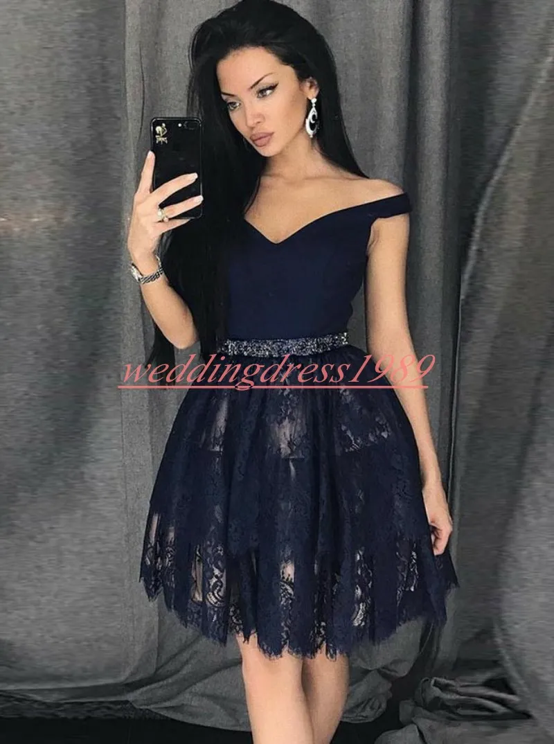 Elegantes cuentas negras para j venes Vestidos de fiesta Bola de tul Tallas grandes Fuera del hombro Vestido de fiesta Vestidos de fiesta de c ctel de