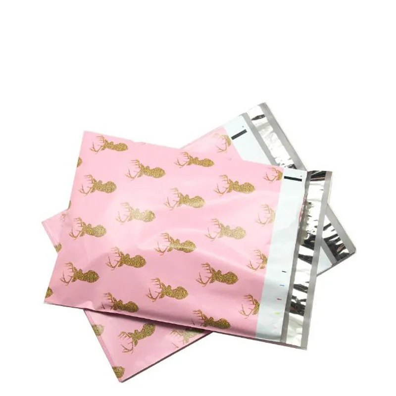 Creative Christmas Poly Mailer Adhesive Envelopes Bags Bolsa Mailing Gift Packaging Bags Xmas Elk Present Pouches ZC1101