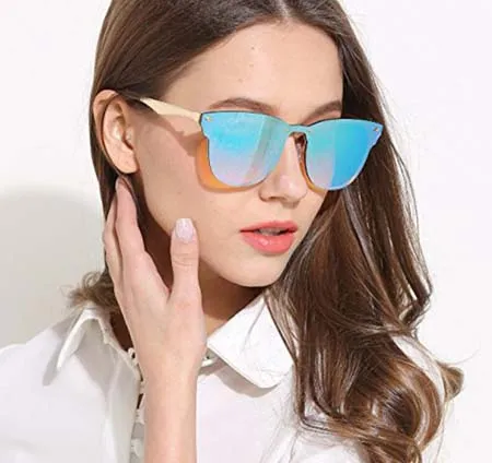 Mode Herren Damen Sonnenbrille rahmenloser Spiegel Designer Sonnenbrille Herren Outdoor UV400 Brillen l301 mit Etuis für Damen