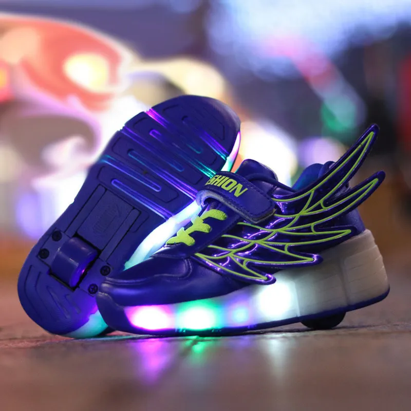  27-43 EUR Zapatos con ruedas Zapatos de luz LED Niños Patines  Niños Bebé Niños Niña Zapatillas Brillantes Luminosas : Ropa, Zapatos y  Joyería