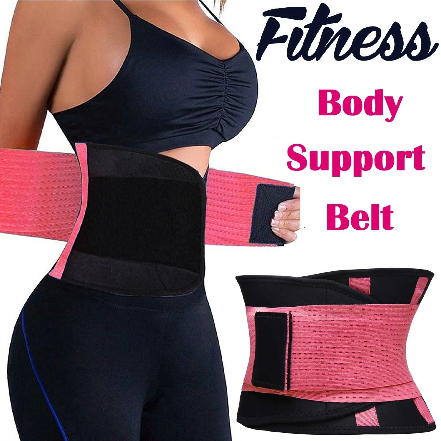 da aptidão das mulheres cintura Suporte cintura Trimmer espartilho Perda ajustável Tummy Trimmer instrutor Belt Peso 66pcs Slimming Belt CCA7222