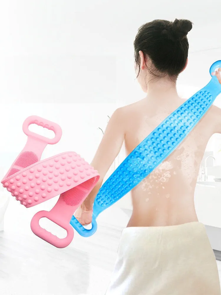 Magic Silikon Badhanddukar Rubbing Back Lera Body Massage Brush Hud Rengör duschborstar 60cm WB2237