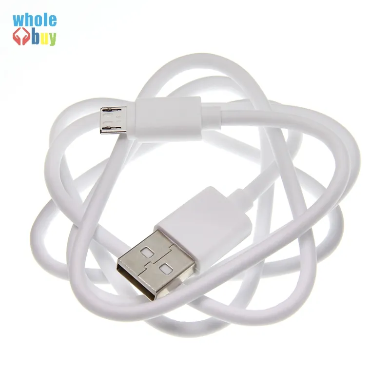 1M Noir Blanc Rond Direct Bière Rond Blanc Noir Micro / Type C Câble de charge de synchronisation de données USB pour Android