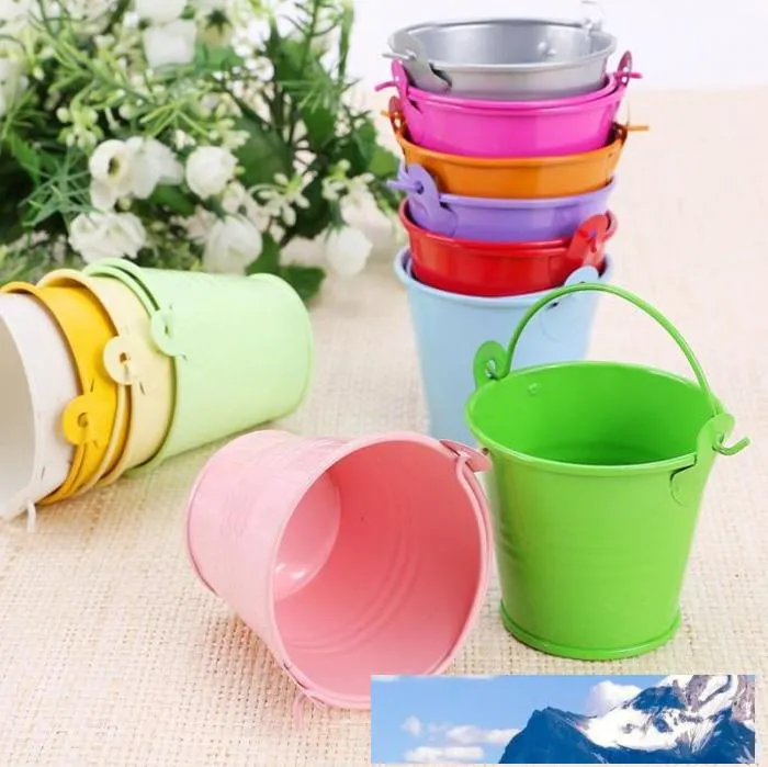 小さな缶バケツ：カラフルなミニメタルペイルバケツ を￥159 | DHgate