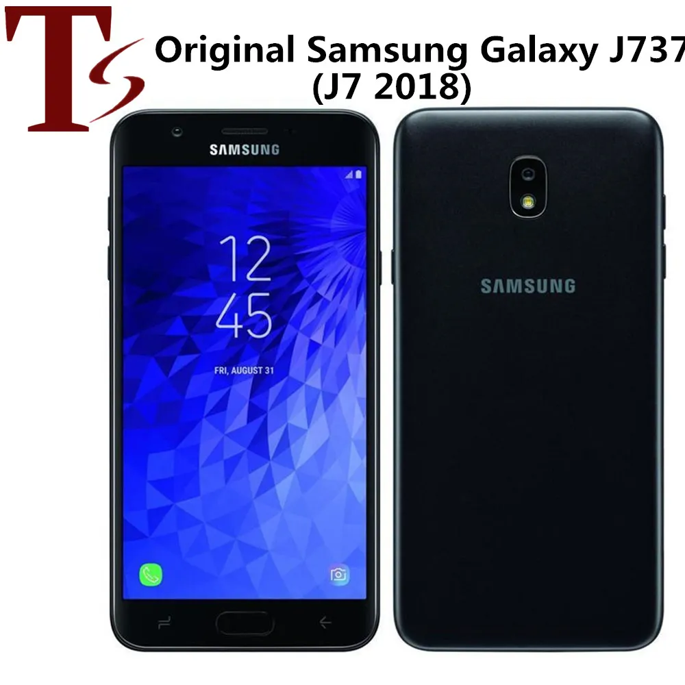 Oryginalny Samsung Galaxy J737 J737v J7 2018th Android 8.0 Octa Core 5,5 cala 1280x720 2GB RAM 16GB ROM 13MP smartfon 1szt