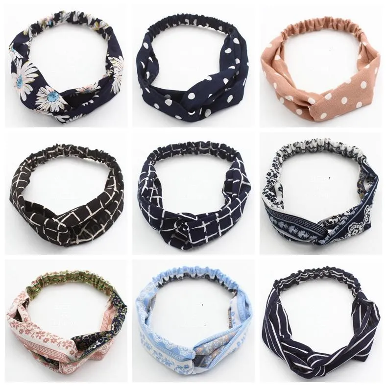 Cross Knot Headbands Bohemian Hair Bands Turban Bandage Bandanas Girls Hair Bands Head Wrap Face Wash Hair Accessories