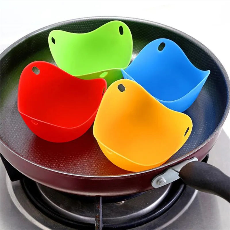 Siliconen Egg Poacher Poaching Pods Pan Mold Ei Schimmel Kom Ringen Fornuis Boiler Keuken Koken Tool Accessoires Gadget