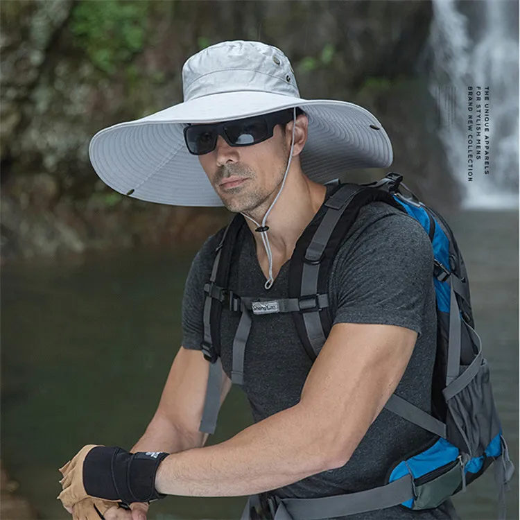 Cappello da safari nero per uomo e donna, cappello da sole a