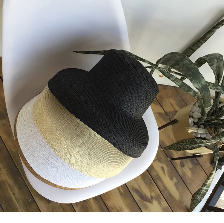 Audrey Hepburn Stil Vintage Strohhut Mit Breiter Krempe Für Damen_voghion.com