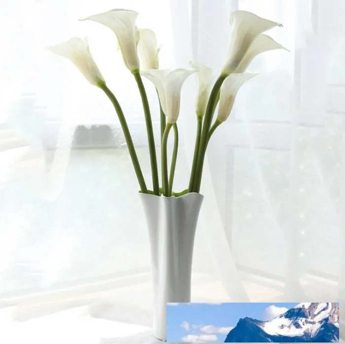 Home Fashion 24,8" große künstliche Calla-Lilien insgesamt floral für Wohnzimmertischpflanzen Hochzeit Heimdekoration DHL kostenloser Versand