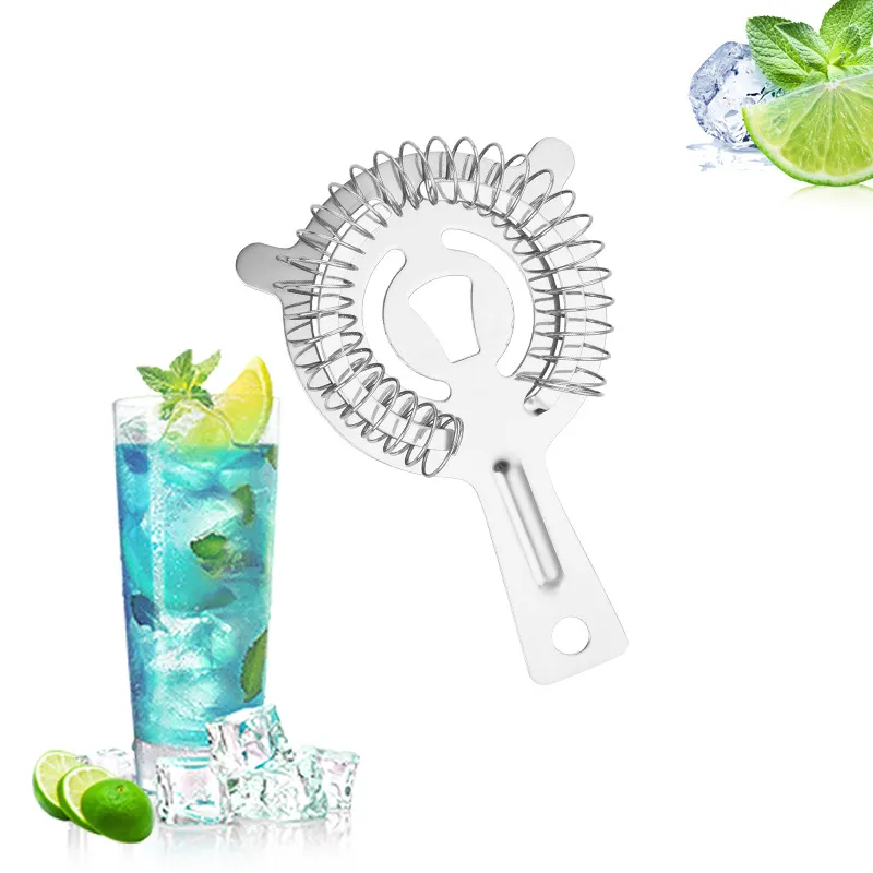 Bar Strainer Drink Strainer Fine Filtering Professional Stainless Steel Cocktail Strainer Filtering Tool For Bartending Restaurant Party(Gold - View #3