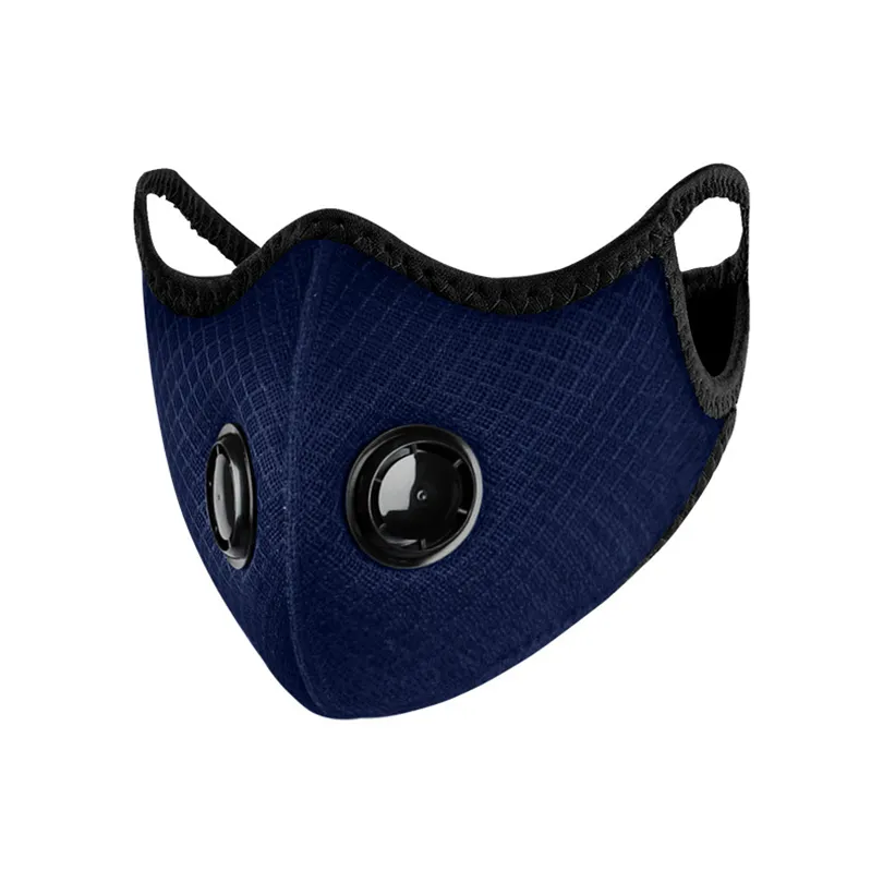 Maschera da ciclismo con filtro Carbone attivo con filtro PM2.5 Maschere da corsa sportive anti-inquinamento Maschera con valvola di respirazione GGA3568-9