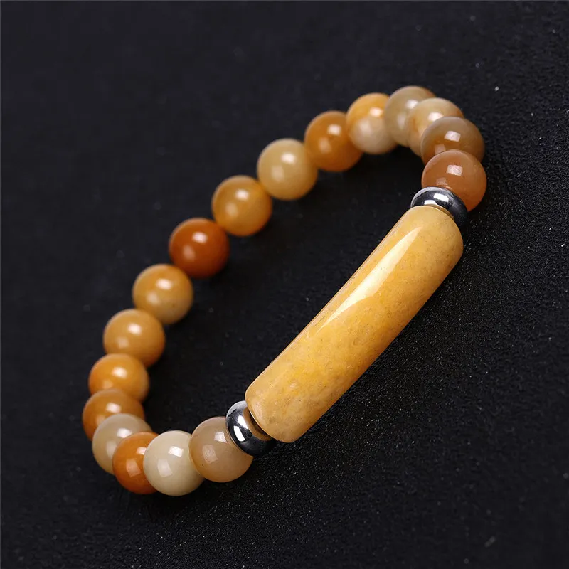 Мост натуральный каменный браслет Strand Tiger Agate Agate Gemstone Beads Женщины мужские браслеты.