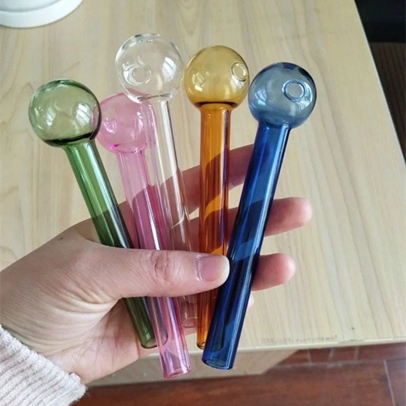 Tubo de queimador de óleo de vidro transparente e grosso, tubos de água com alto teor de borosilicato