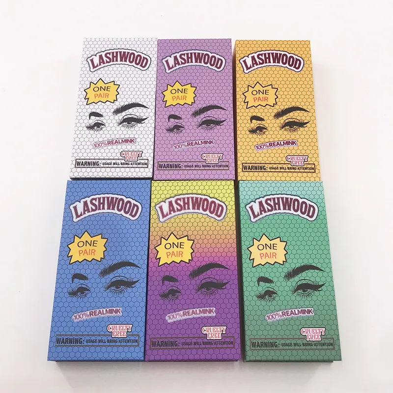 Partihandel Tom Lashwood Box för 16mm-25mm Lång Dramatisk Mink Ögonfransar Anpassad Logo Förpackning Mjuk Falsk Eyelash Vendor