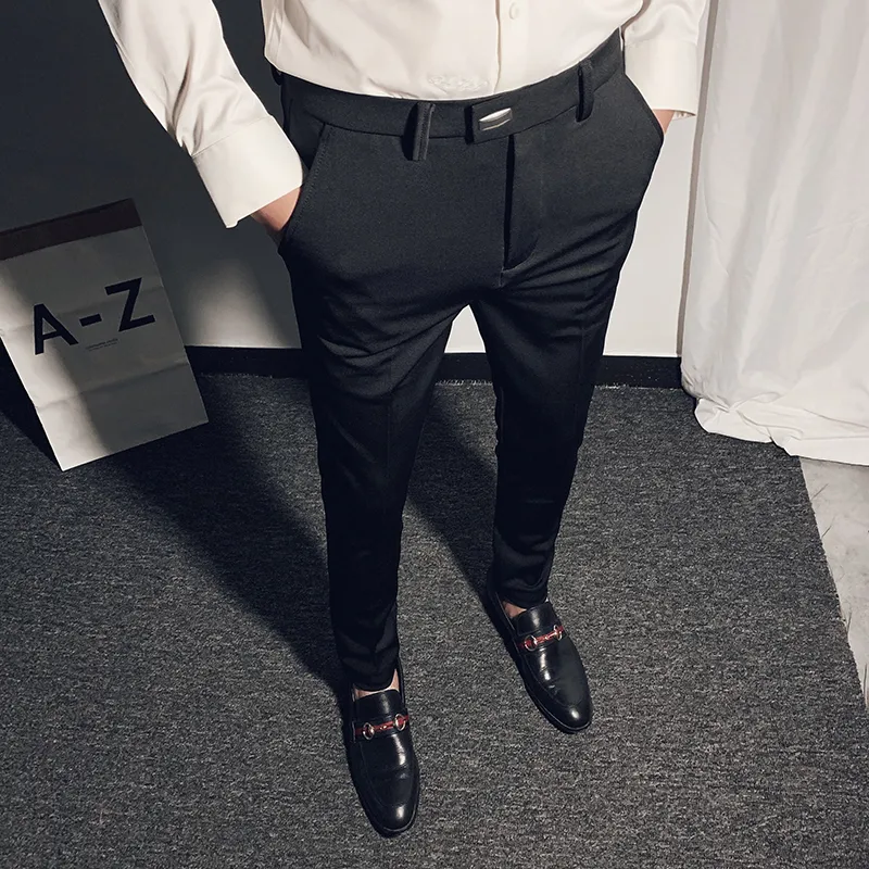 Pantaloni da lavoro da uomo NUOVI alla caviglia Pantaloni eleganti da uomo casual 2020 Pantaloni da lavoro formali di alta qualità primaverile Pantalon 28-36 CX200728