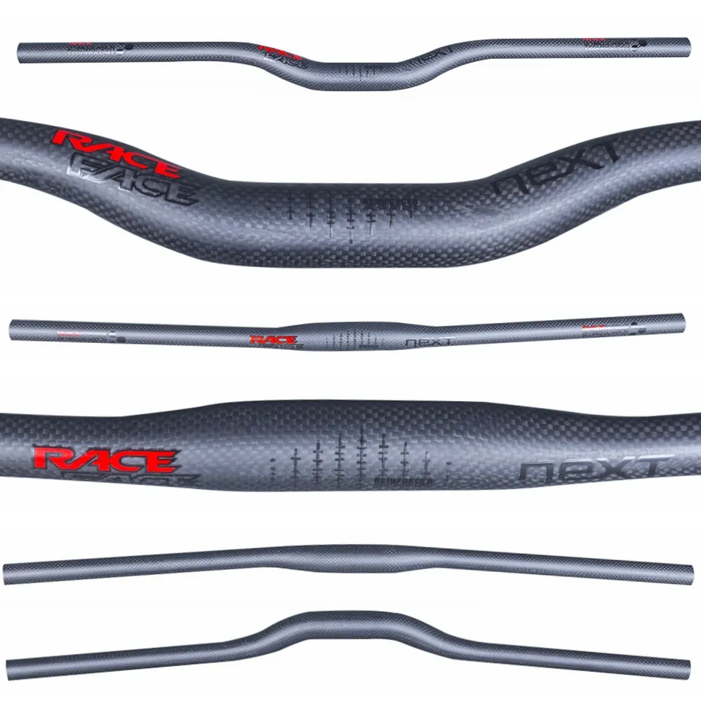 Race Face Next Matte 3K Carbonfaser-Lenker, Fahrrad, Mountainbike, MTB-Teile, Vorbauklemme, 31,8 mm, Breite 580–760 mm, Schwarz, Rot