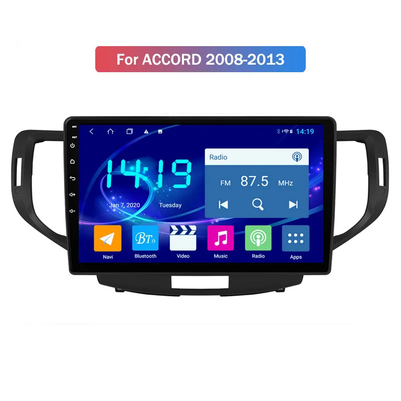 IPS-scherm 8-core Android Car Radio Video GPS voor Honda Accord 2008-2013 Hoofd Eenheid Bluetooth WiFi USB Easy Connect