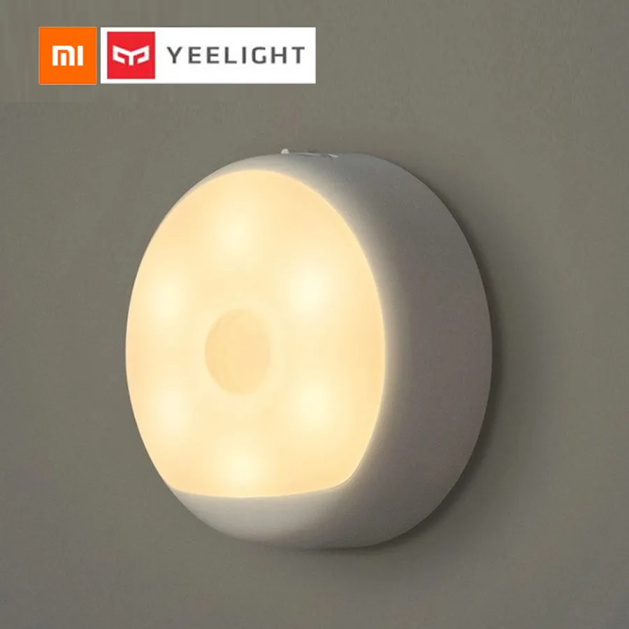 Xiaomi Original Yeelight inteligente recargable LED pasillo noche luz infrarrojo Control remoto cuerpo humano Sensor de movimiento luz