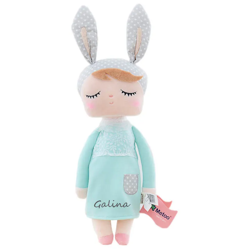 Gepersonaliseerde Metoo Angela Keppel Konijn Doll Meisje Baby Gevulde Dieren Slapende Bunny Rabbit Pluche Speelgoed Zachte Toy Aangepaste Naam